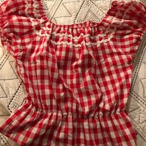 Rockabilly Gingham Top - Size M